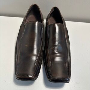 Giorgio Brutini Brown Leather Loafers Dress Shoes Slip‎ On Style sz 9